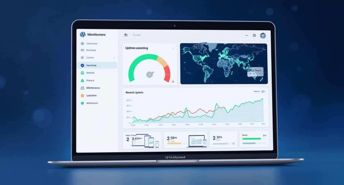 website monitoring dashboard for wordpress websites
