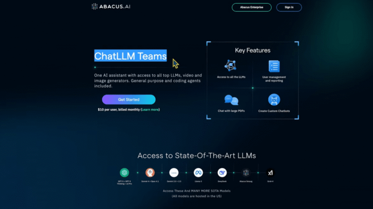 chat llm features screen
